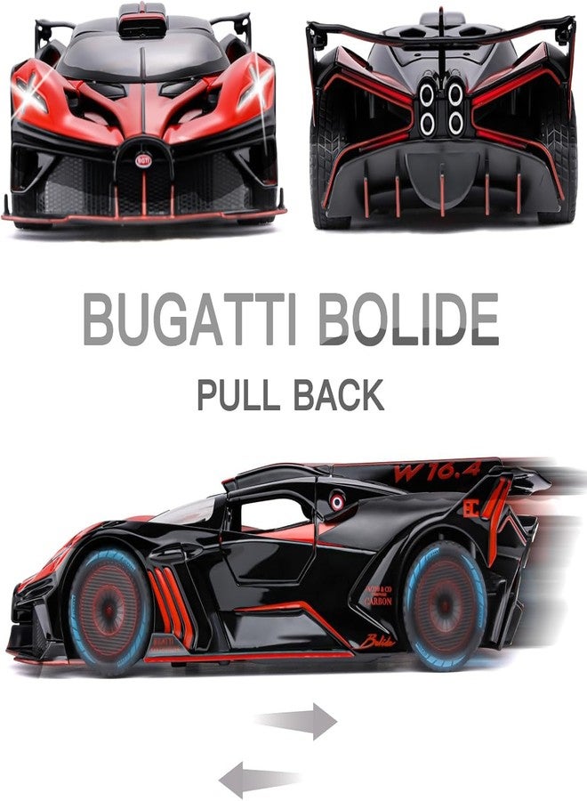 Sky Tech® Bugatti Bolide Sports SUV Car 1:32 Scale Model Car Exclusive Alloy Metal Pull Back Die-cast Diecast Metal Pullback Toy Openable Doors & Light Music Best Gifts Kids【Colors as Per Stock 】 - Image 4